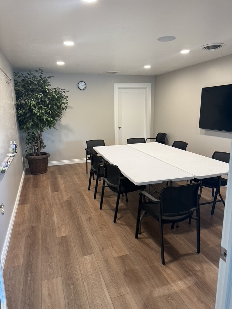 Group room in the Phoenix Rising treatment building