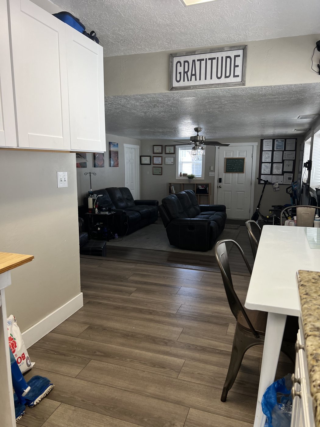 A living room in one of the Phoenix Rising houses