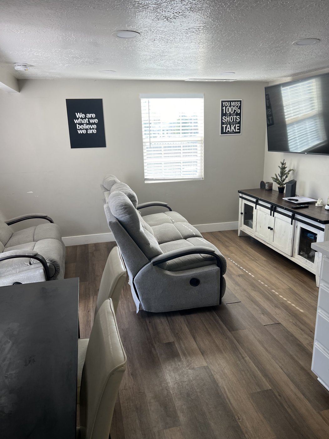 A living room in one of the Phoenix Rising houses