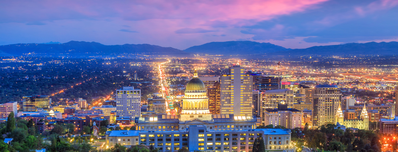 Salt Lake City skyline Utah